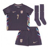 Camiseta Inglaterra Bukayo Saka #7 Visitante Equipación para niños Eurocopa 2024 manga corta (+ pantalones cortos)